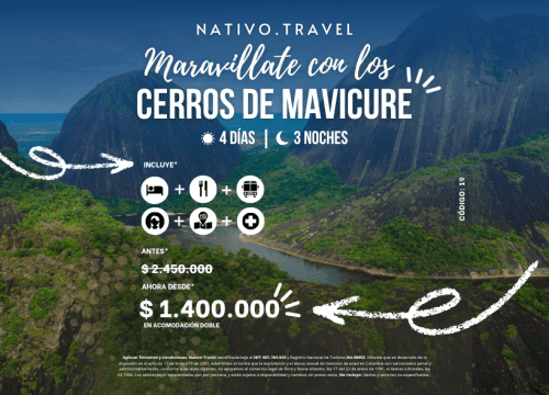 Conoce los Cerros de Mavicure y sabanas de Inírida en Guainía 4 Días 3 Noches